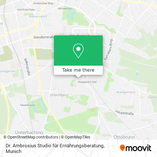 Карта Dr. Ambrosius Studio für Ernährungsberatung