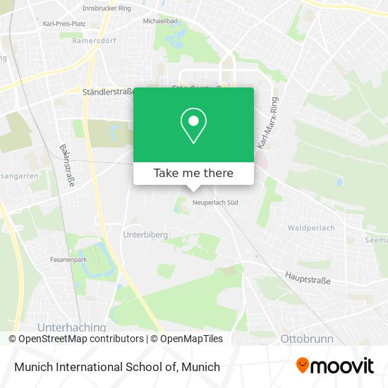 Карта Munich International School of