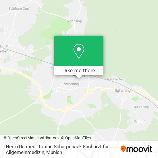 Herrn Dr. med. Tobias Scharpenack Facharzt für Allgemeinmedizin map