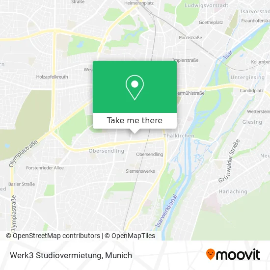 Карта Werk3 Studiovermietung