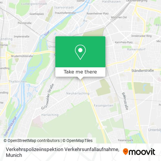 Карта Verkehrspolizeiinspektion Verkehrsunfallaufnahme