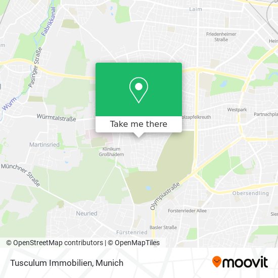 Tusculum Immobilien map