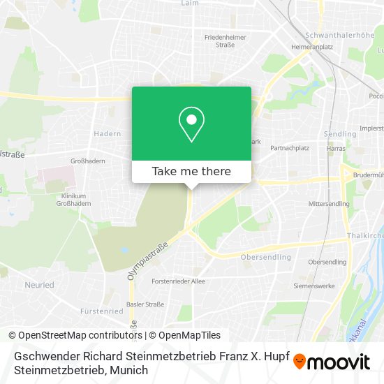 Gschwender Richard Steinmetzbetrieb Franz X. Hupf Steinmetzbetrieb map