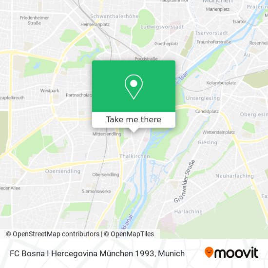 FC Bosna I Hercegovina München 1993 map