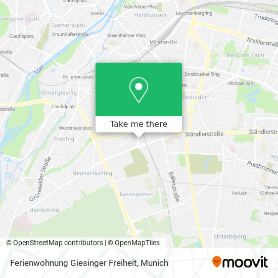 Ferienwohnung Giesinger Freiheit map