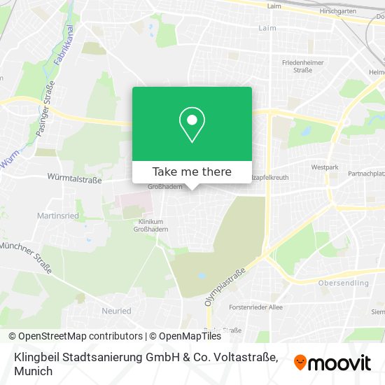Карта Klingbeil Stadtsanierung GmbH & Co. Voltastraße