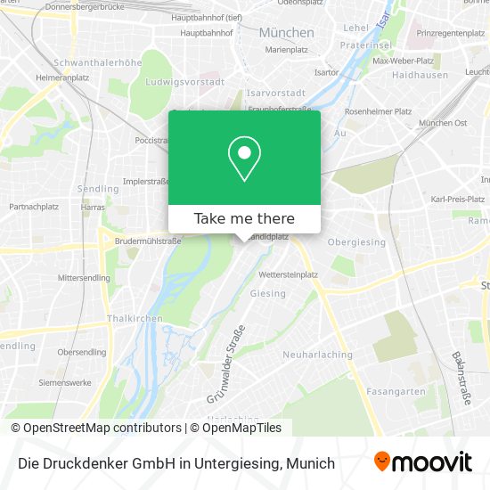 Die Druckdenker GmbH in Untergiesing map