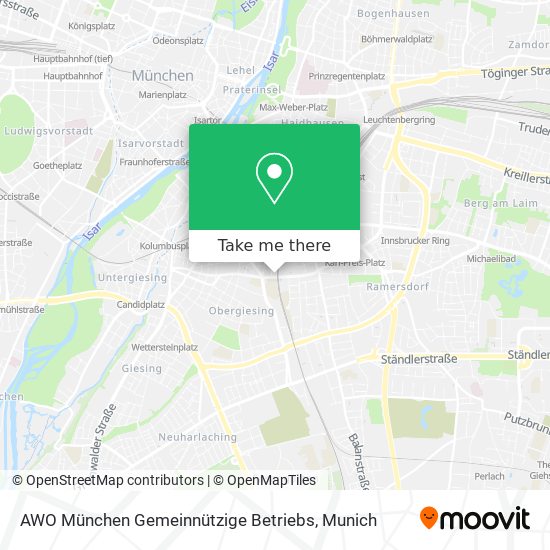 AWO München Gemeinnützige Betriebs map