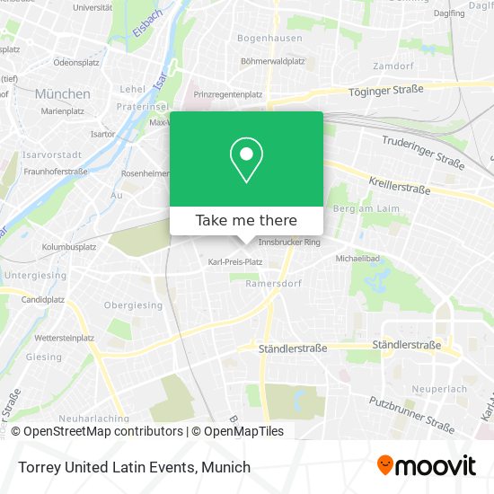 Torrey United Latin Events map