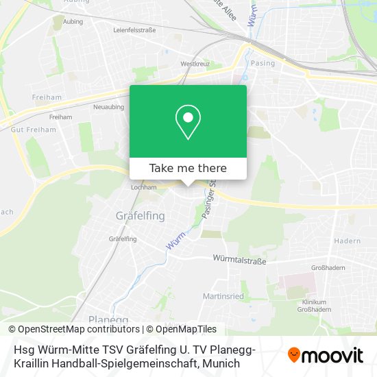 Hsg Würm-Mitte TSV Gräfelfing U. TV Planegg-Kraillin Handball-Spielgemeinschaft map