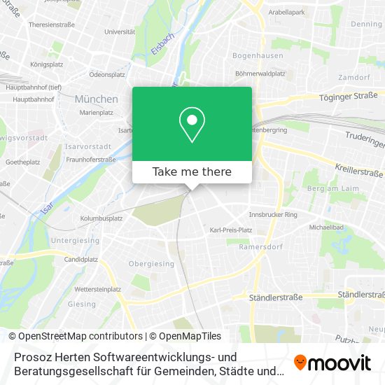 Карта Prosoz Herten Softwareentwicklungs- und Beratungsgesellschaft für Gemeinden, Städte und Kreise