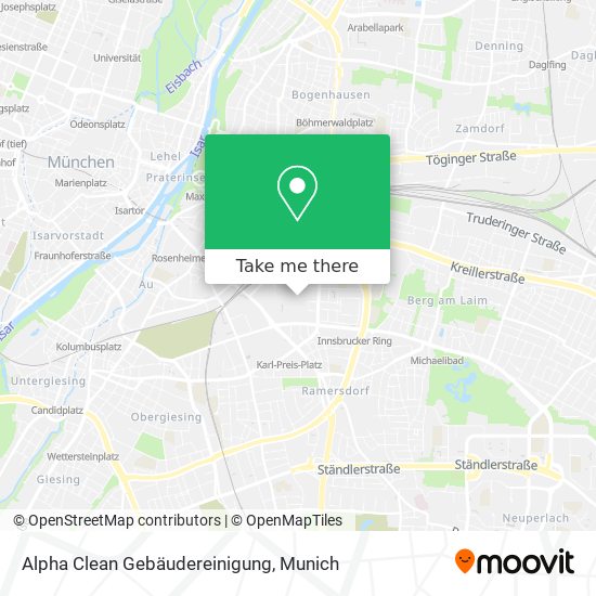 Карта Alpha Clean Gebäudereinigung