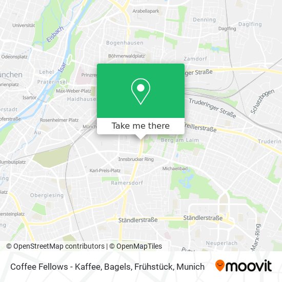 Coffee Fellows - Kaffee, Bagels, Frühstück map
