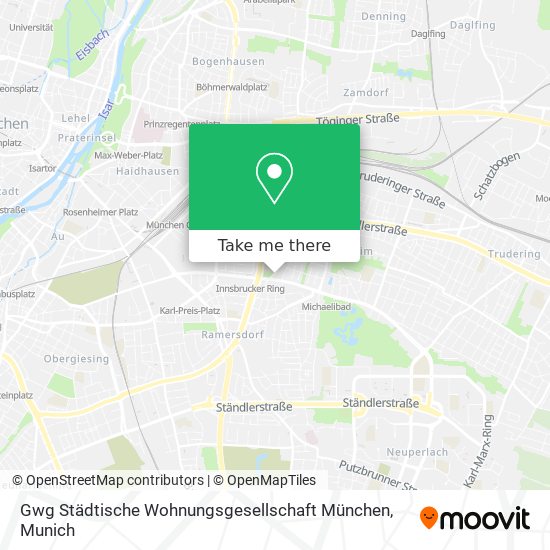 Карта Gwg Städtische Wohnungsgesellschaft München