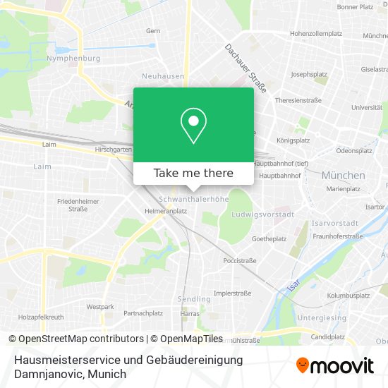 Карта Hausmeisterservice und Gebäudereinigung Damnjanovic