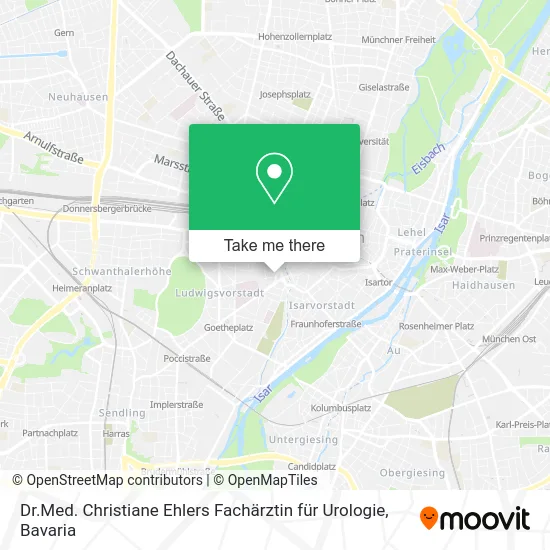Карта Dr.Med. Christiane Ehlers Fachärztin für Urologie