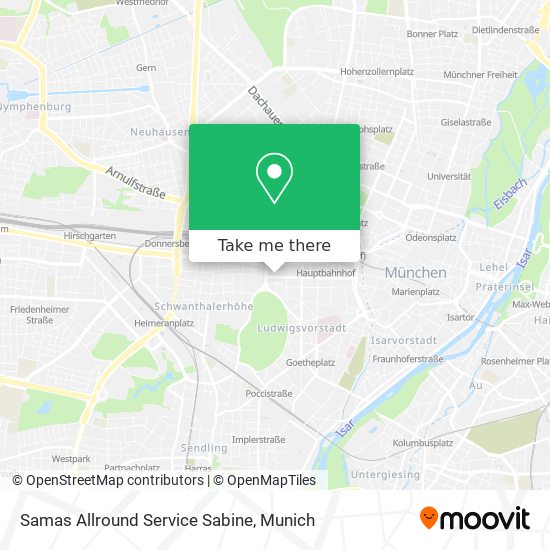 Samas Allround Service Sabine map