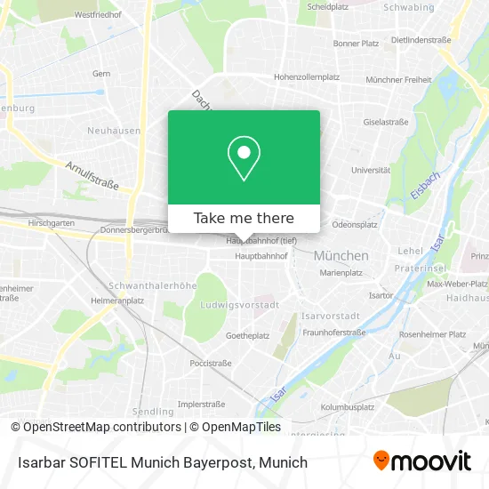 Карта Isarbar SOFITEL Munich Bayerpost
