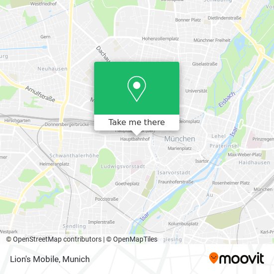 Lion's Mobile map