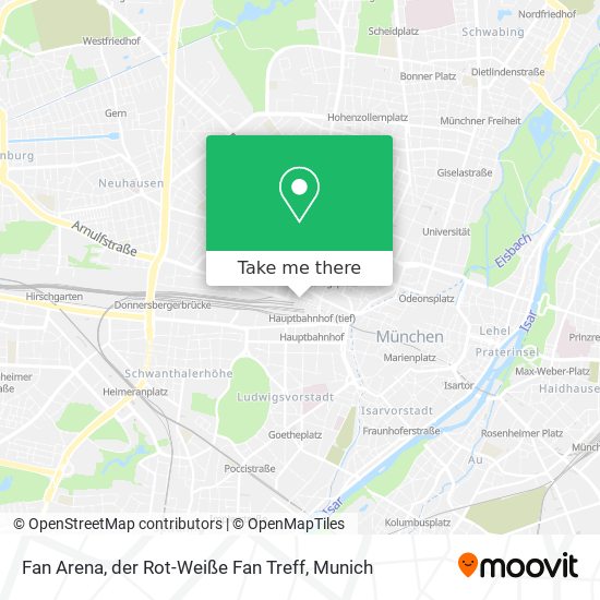 Fan Arena, der Rot-Weiße Fan Treff map