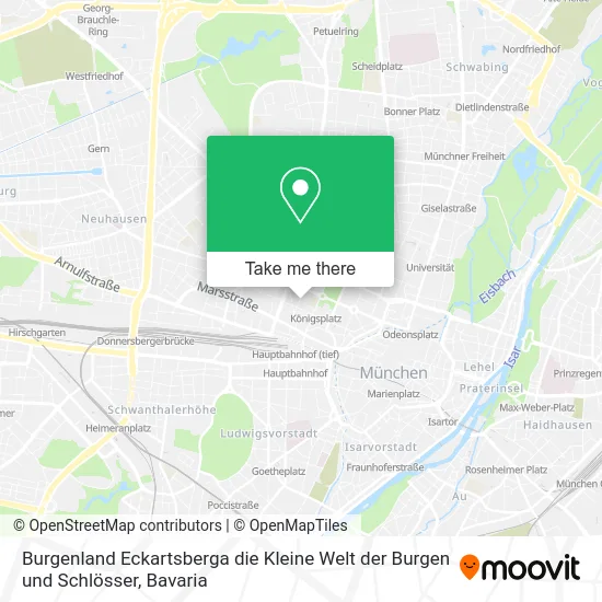 Карта Burgenland Eckartsberga die Kleine Welt der Burgen und Schlösser