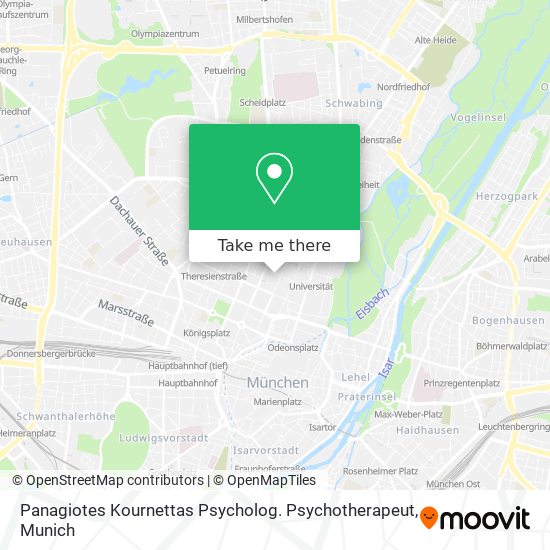 Карта Panagiotes Kournettas Psycholog. Psychotherapeut