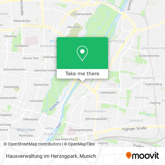 Hausverwaltung im Herzogpark map