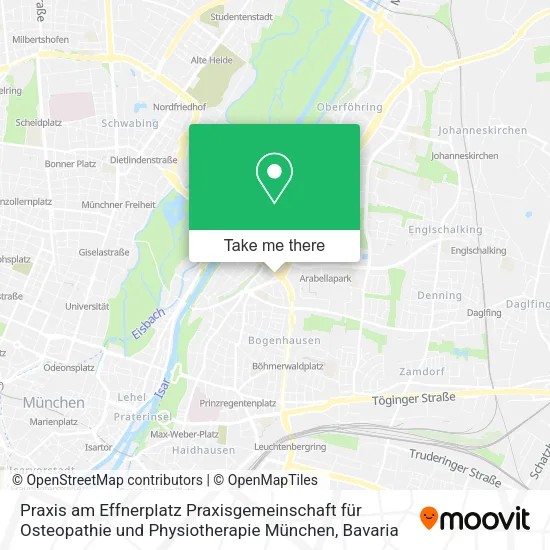 Praxis am Effnerplatz Praxisgemeinschaft für Osteopathie und Physiotherapie München map