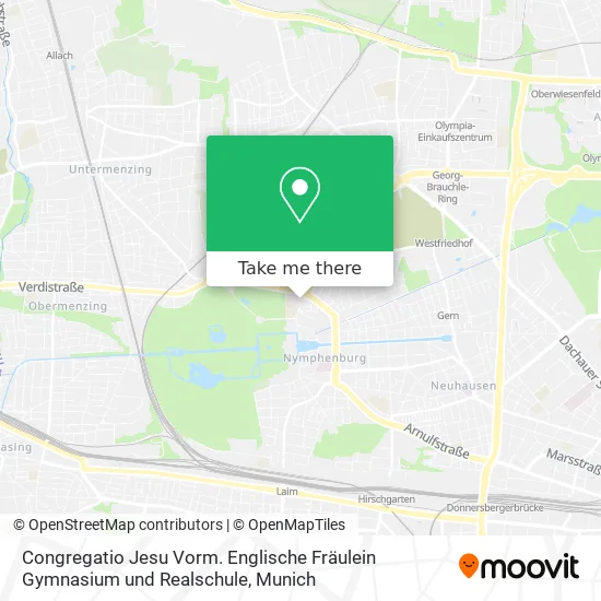 Карта Congregatio Jesu Vorm. Englische Fräulein Gymnasium und Realschule