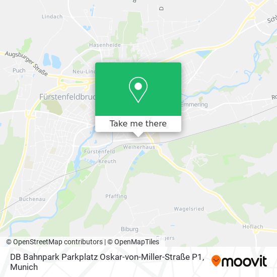 DB Bahnpark Parkplatz Oskar-von-Miller-Straße P1 map