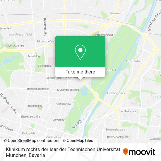 Карта Klinikum rechts der Isar der Technischen Universität München