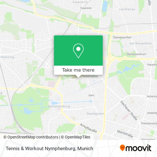 Tennis & Workout Nymphenburg map