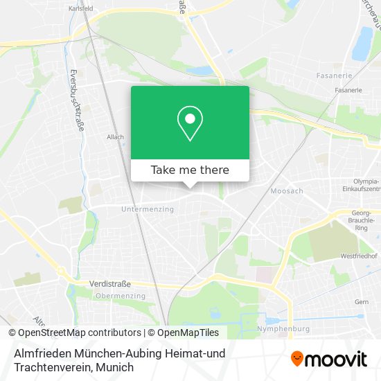 Карта Almfrieden München-Aubing Heimat-und Trachtenverein