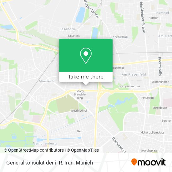 Generalkonsulat der i. R. Iran map