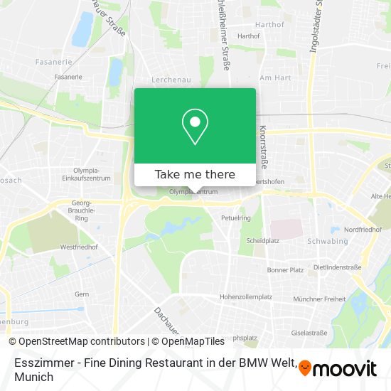 Esszimmer - Fine Dining Restaurant in der BMW Welt map