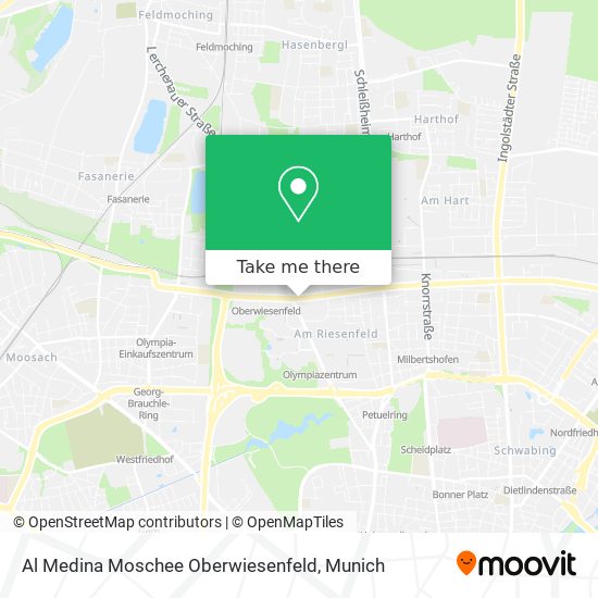 Al Medina Moschee Oberwiesenfeld map