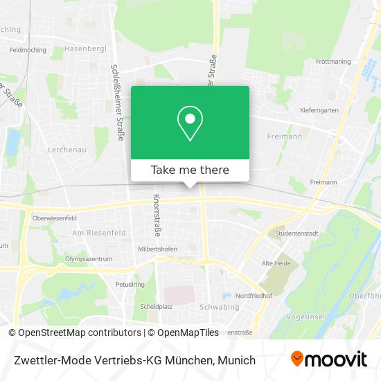 Zwettler-Mode Vertriebs-KG München map