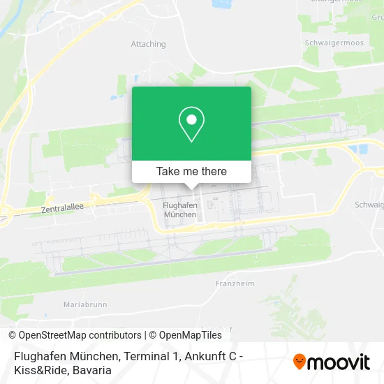 Карта Flughafen München, Terminal 1, Ankunft C - Kiss&Ride