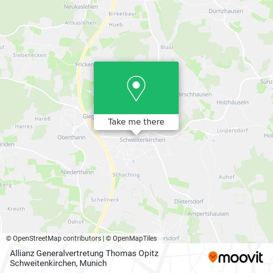 Allianz Generalvertretung Thomas Opitz Schweitenkirchen map