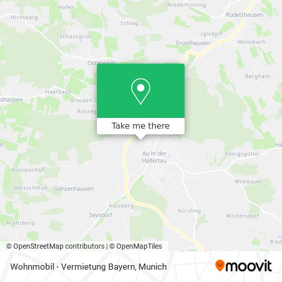 Карта Wohnmobil - Vermietung Bayern