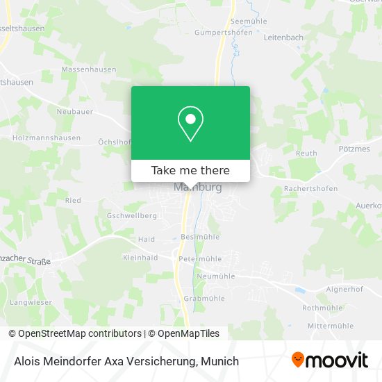 Alois Meindorfer Axa Versicherung map