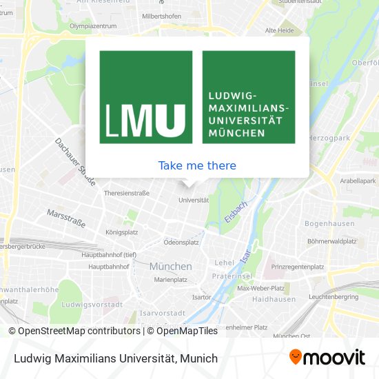 Карта Ludwig Maximilians Universität