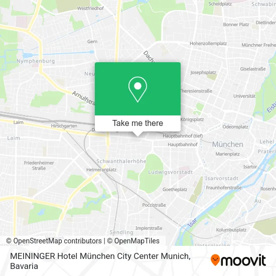 Карта MEININGER Hotel München City Center Munich