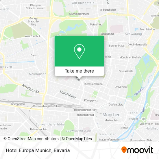 Hotel Europa Munich map