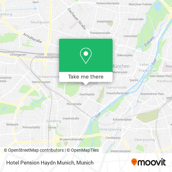 Карта Hotel Pension Haydn Munich