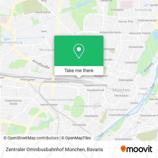 Zentraler Omnibusbahnhof München map