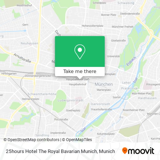 25hours Hotel The Royal Bavarian Munich map