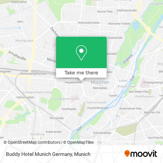 Карта Buddy Hotel Munich Germany