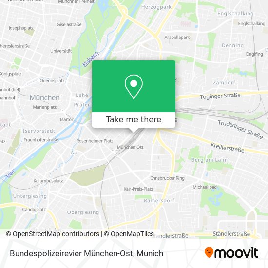 Bundespolizeirevier München-Ost map