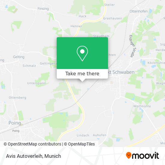 Avis Autoverleih map